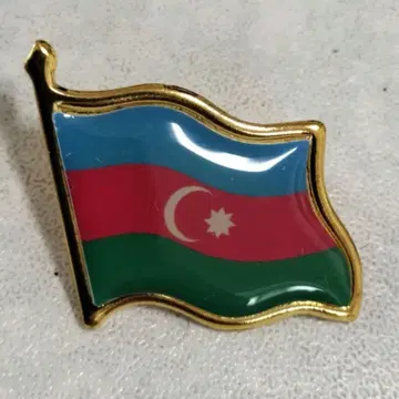 아제르바이잔 국기 핀 배지 오사카 만박 2025