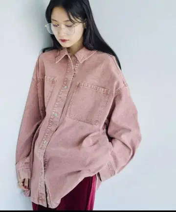 프린지 패치 BIG 데님 셔츠 렙심