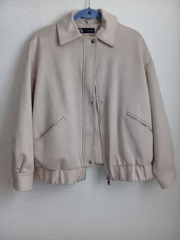 자라 에코 스웨이드 블루종 베이지 M