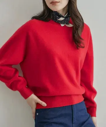 로페 [ 고평가 ] 캐시미어 블렌드 돌먼 크루넥 니트