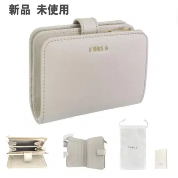 [ 새상품 ] 훌라 FURLA 지갑 2단 여성용 가죽 라이트 그레이