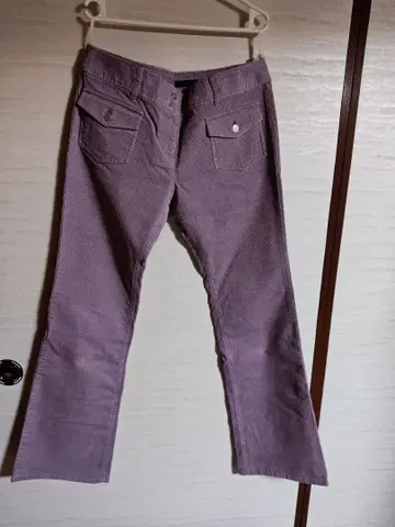 iCB 퍼플 코듀로이 플레어 팬츠