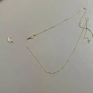 골드 체인 목걸이 달 모티브