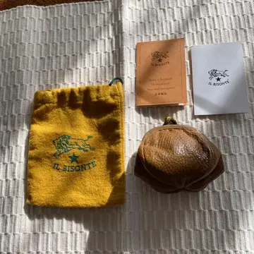 IL BISONTE 가죽 코인 케이스 브라운