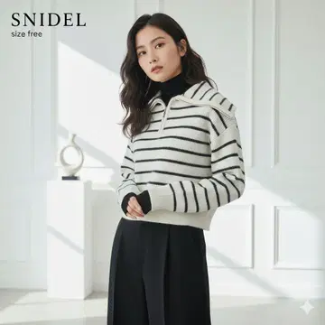 정가 11,990엔 SNIDEL 스키퍼 니트 풀오버 완판템