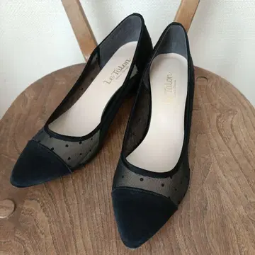 Le Talon 스틸레토 시어 펌프스 청키힐 24cm