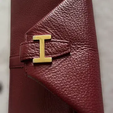 하마노 장지갑 짙은 빨간색