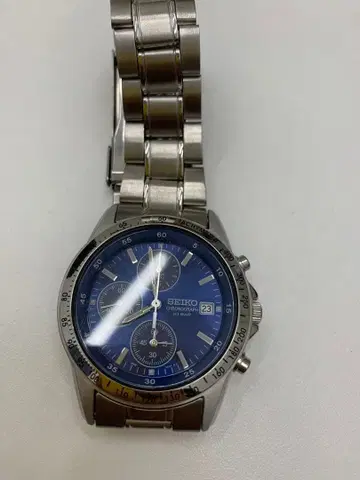 SEIKO 크로노그래프 시계 블루