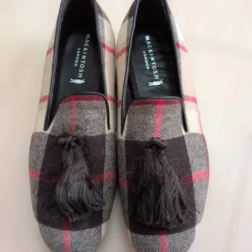 MACKINTOSH 체크 무늬 태슬 로퍼