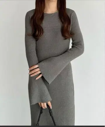 callautia 뷔스티에 라이크 리브 니트 타이트 롱 원피스 L