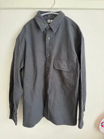 유니클로 U 그레이 긴팔 셔츠 L 사이즈