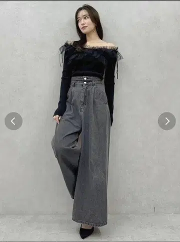 dazzlin 새상품 택 포함 블랙 와이드 팬츠 XS