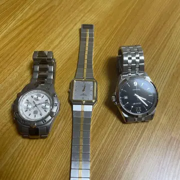 카시오 아날로그 크로노그래프 시계 3개 세트