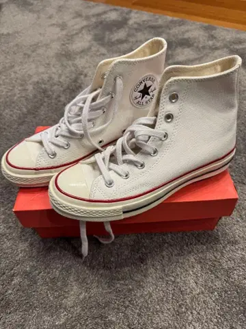 [ 미사용 ] 컨버스 척테일러 화이트 37