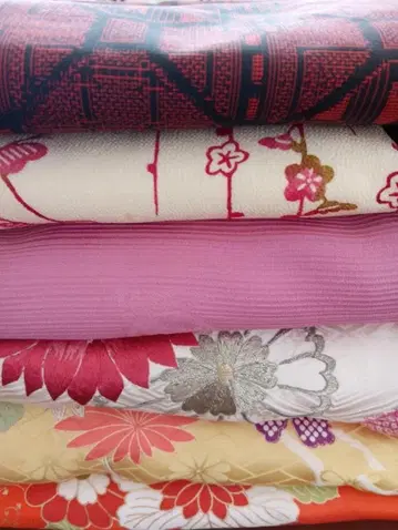 리메이크용 기모노 세트 다채로운 색감과 패턴