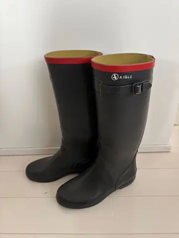 AIGLE 35 에이글 장화 22.5 레인부츠 블랙 여성용