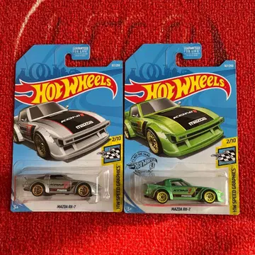 US 카드 Hot Wheels MAZDA RX-7 2대 세트