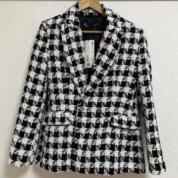 ZARA 하운드투스 트위드 자켓 S사이즈