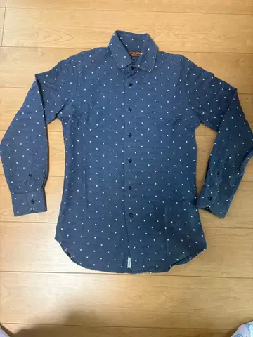 BESPOKE TAILOR DMG 네이비 하트 무늬 긴팔 셔츠