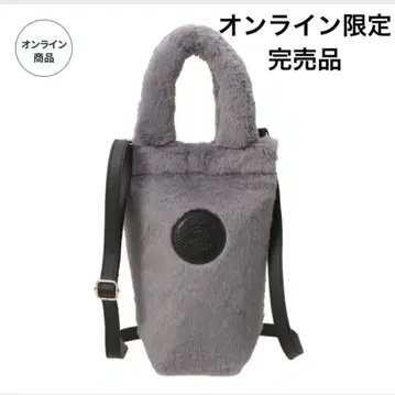 스벅 보틀 숄더백 퍼 그레이