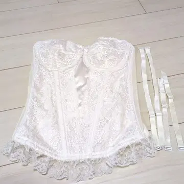 화이트 레이스 코르셋