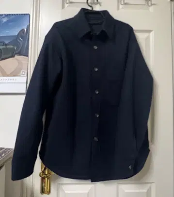 유니클로 오버 셔츠 자켓 네이비 L