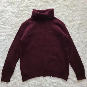레어 색상 ZANONE 터틀넥 니트 보르도 50