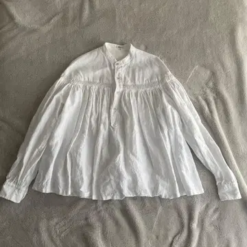 Scye 린넨 핀턱 블라우스 사이즈 40