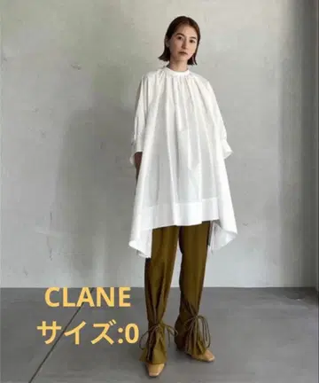 CLANE 볼륨 개더 벌룬 슬리브 탑스