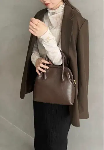 gemeil shape hand bag 브라운