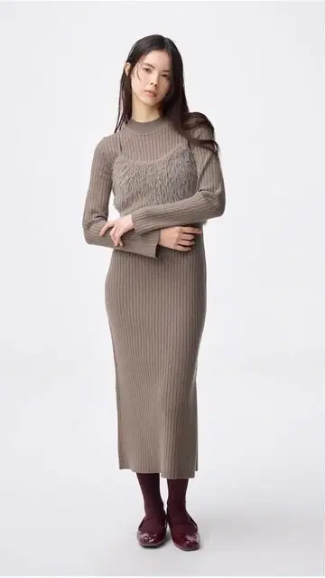 [택 포함 새상품] 2피스 뷔스티에 세트 원피스 GU BROWN