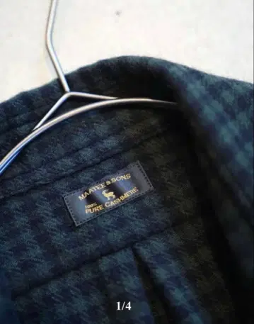 [ 새상품급 택 있음 ] MAATEE&SONS 캐시미어 체크 셔츠 3