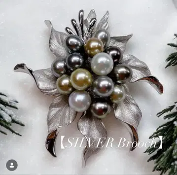 [ SILVER 펄 브로치 ]