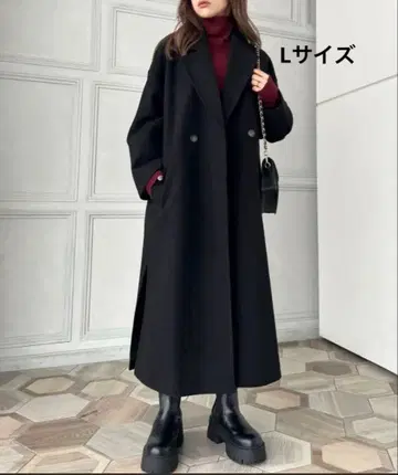 [ 새상품, 시착만 한 상품 ] 블랙 롱 코트 L 사이즈