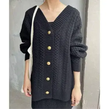 스픽 앤 스팬 해밀턴 케이블 니트 가디건