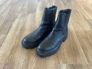 새상품급 HIMIKO 블랙 사이드 고어 부츠 25cm