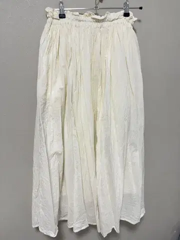 [새상품급] 코튼 100% 개더 가득 개더 플레어 롱 스커트