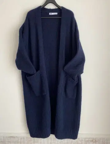 ZARA 롱 가디건 네이비