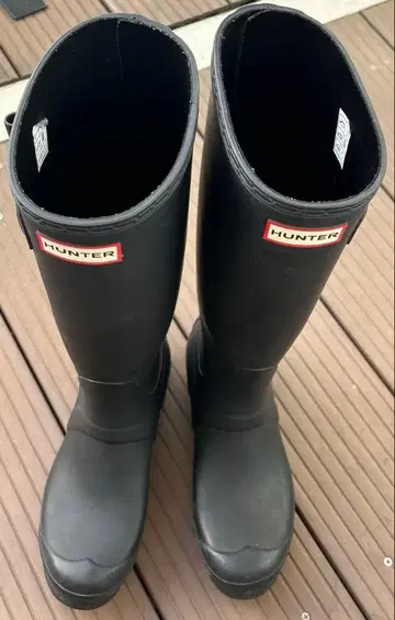 HUNTER 블랙 장화 EU38 사이즈