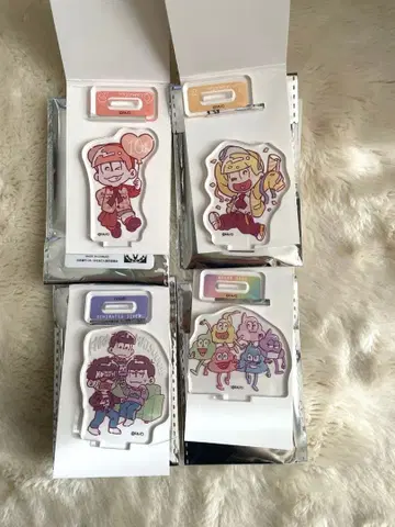 오소마츠 6쌍둥이 10주년 기념 트레이딩 아크릴 스탠드 4개 세트