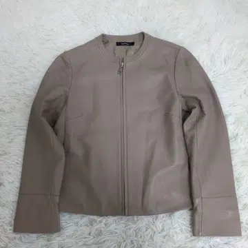 양가죽 노카라 자켓 스타일노트 베이지