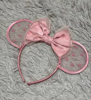 미니 마우스풍 핑크 머리띠