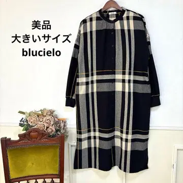 87 새상품급 빅 사이즈 blucielo 체크 원피스
