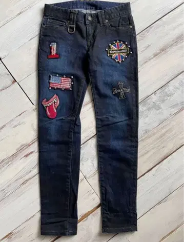 Roen 스키니 데님 팬츠 와펜 청바지 로엔