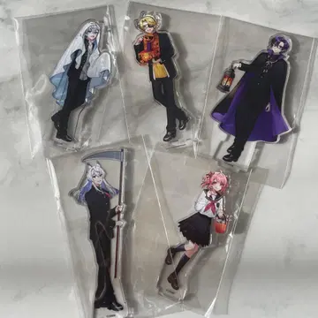 컬러풀 피치 아크릴 스탠드 5개 세트