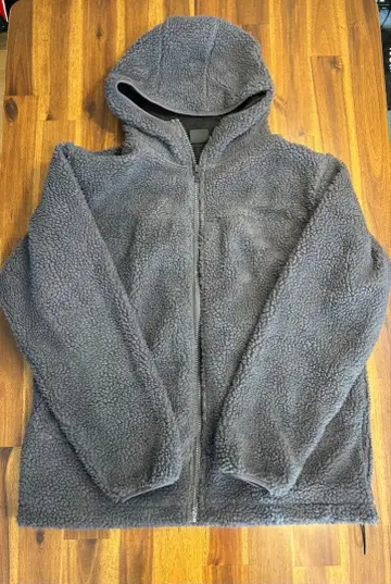 워크맨 불티가 붙어도 타기 어려운 러기지 플리스 자켓 L 블랙