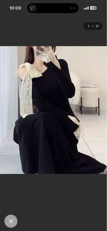 mily bilet 긴팔 니트 원피스