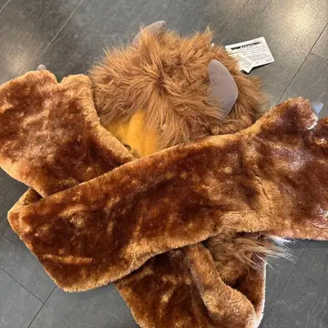 미사용 새상품 디즈니 미녀와 야수 야수 팬캡 머플러