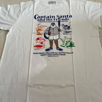 캡틴 산타 Captain Santa T셔츠 X 라지 사이즈 화이트