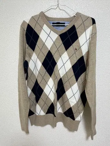 TOMMY HILFIGER / 니트 / 코튼 / 아가일 무늬